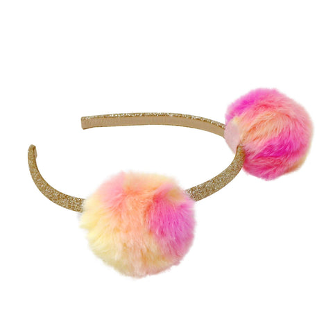 Pink Poppy’s Twin Fluffy Pom Pom Headband
