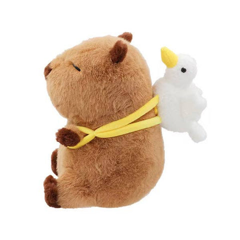 Capybara 9" Kawaii Plush w/ Goose Backpack Squishy Pillow Toy