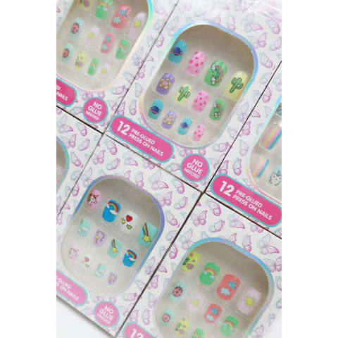 Superstar Unicorn and Cactus Theme Press On Kids Nails Set