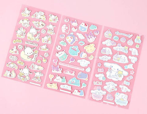 Lucia's K-Wonderland Sanrio Super Soft Deco Big size Stickers 6Type 1BOX