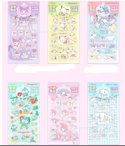 Lucia's K-Wonderland Sanrio Super Soft Deco Big size Stickers 6Type 1BOX