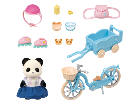 Calico Critters Cycle & Skate Set Panda Girl