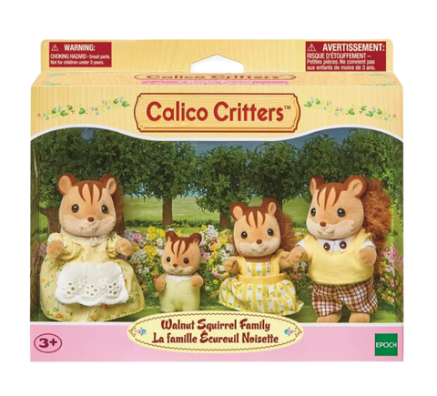 Calico Critters Walnut Squirrel Family
