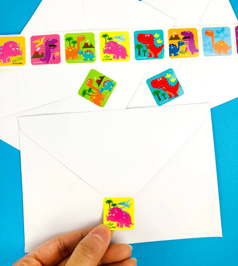 Dinosaur Stickers 100 Sticker Roll