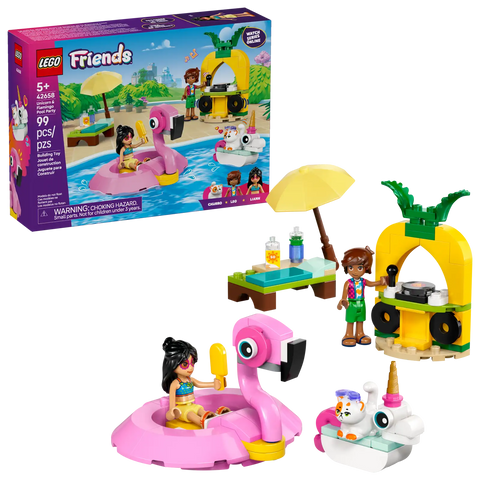 LEGO Friends Unicorn & Flamingo Pool Party 42658