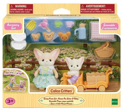 Calico Critters Sunny Picnic Set - Fennec Fox Sister and Baby