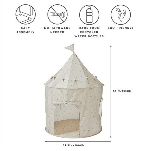 3 Sprouts Recycled Fabric Play Tent Castle - Prints