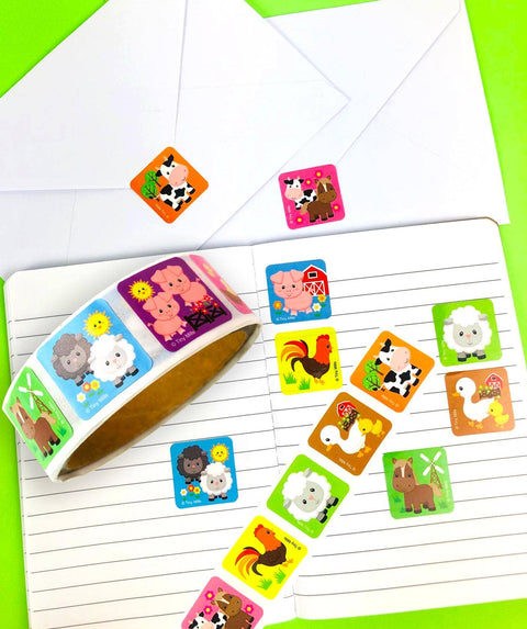 Farm Stickers 100 Sticker Roll