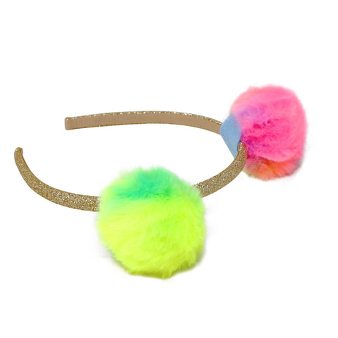 Pink Poppy’s Twin Fluffy Pom Pom Headband