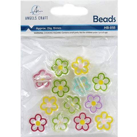 Acrylic Colorful Five-petal Flower Beads