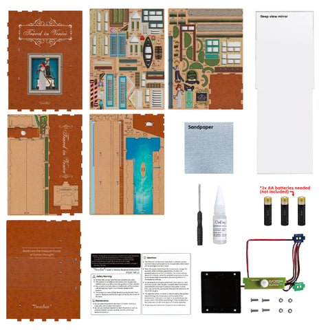 Hands Craft DIY Miniature House Book Nook Kit: Travel in Venice