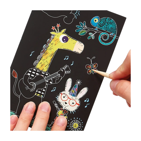 OOLY Mini Scratch & Scribble Art Kit: Safari Party