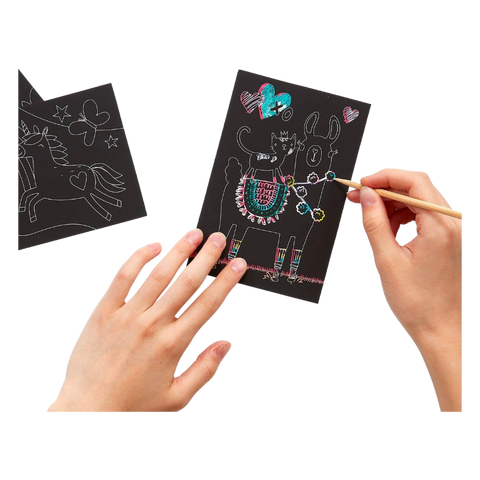 Ooly Mini Scratch & Scribble Art Kit: Funtastic Friends