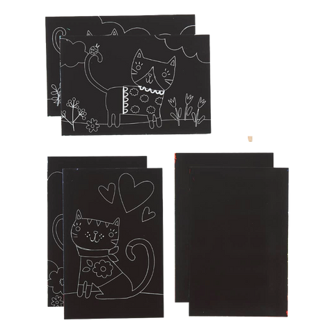 Ooly Mini Scratch & Scribble Art Kit: Cutie Cats