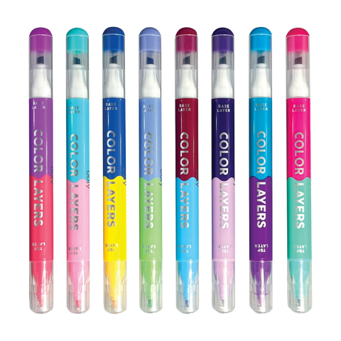 OOLY Color Layers Double-Ended Layering Markers- Set of 8