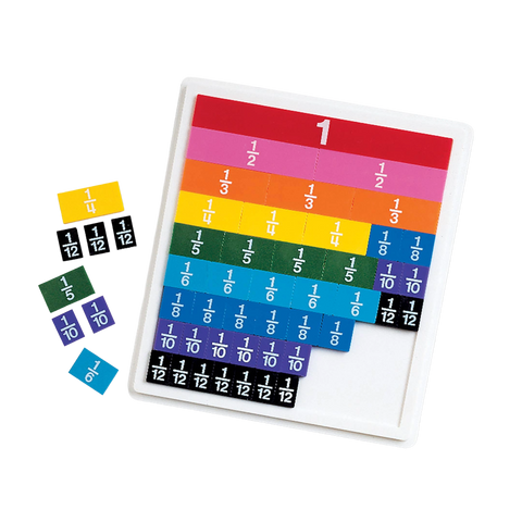 Learning Resources Rainbow Fraction® Plastic Tiles with Tray