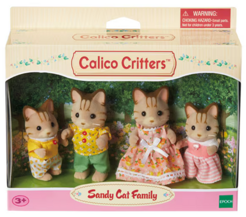 Calico Critters Sandy/Striped Cat Family
