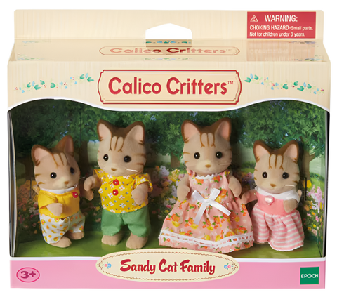 Calico Critters Sandy/Striped Cat Family