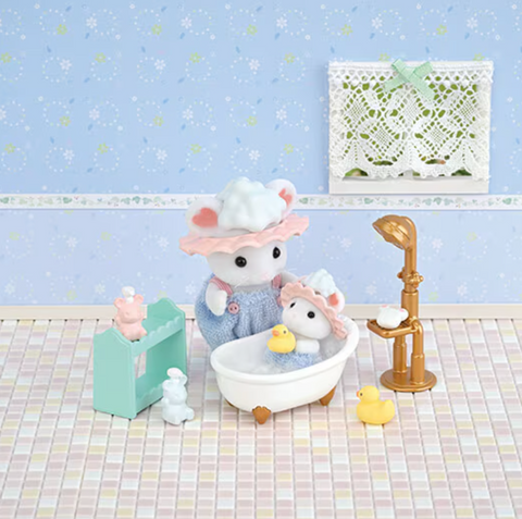 Calico Critters Bathtime Bubble Siblings - New '25