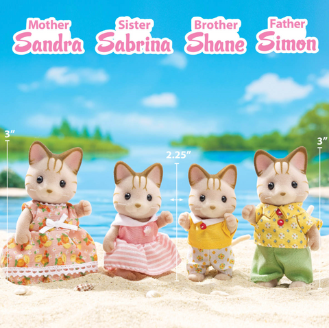 Calico Critters Sandy/Striped Cat Family