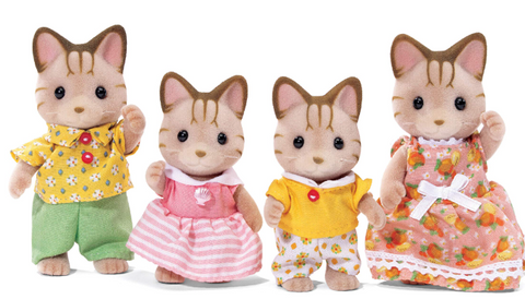 Calico Critters Sandy/Striped Cat Family