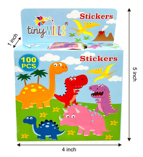 Dinosaur Stickers 100 Sticker Roll