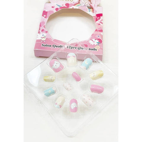 Pretty Cute Character Theme Press On Kids Nails Set