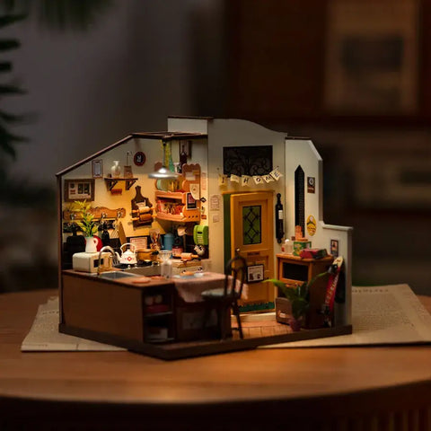 DIY Miniature House Kit: Cozy Kitchen
