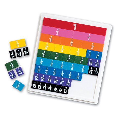 Learning Resources Rainbow Fraction® Plastic Tiles with Tray