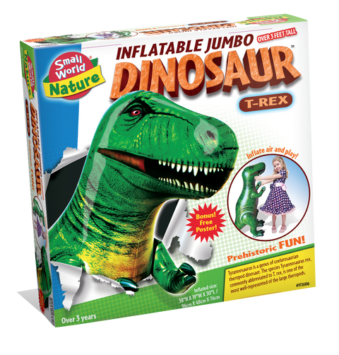Small World Toys' Inflatable Dinosaur! T-Rex 43"