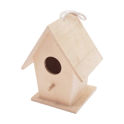 Single Roof Wooden Bird House, 1-ct