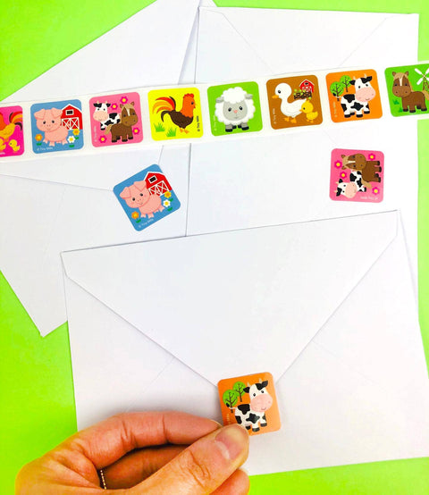 Farm Stickers 100 Sticker Roll
