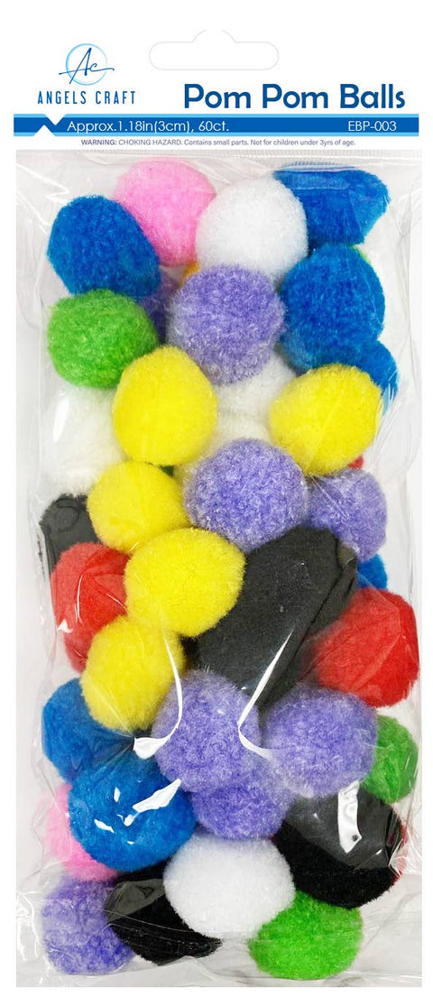 Mixed Pom-Poms – Sizes & Colors All in One Pack