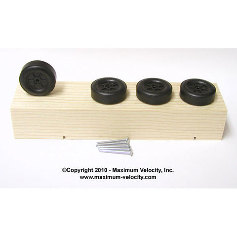 Maximum Velocity Basic Pinewood Derby Car Kit