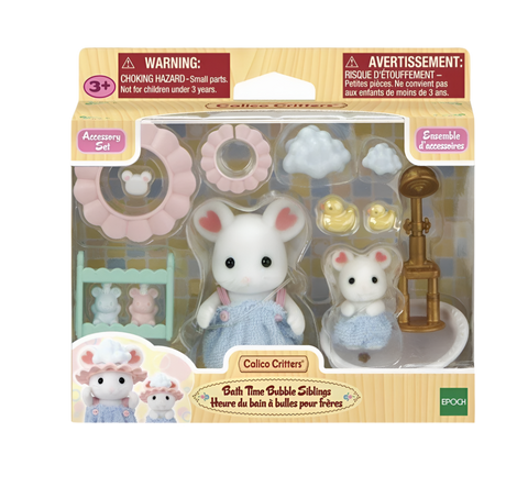 Calico Critters Bathtime Bubble Siblings - New '25