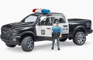Bruder 02505 Police Ram 2500 w/ Policeman and Light & Sound Module