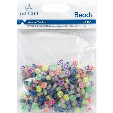 Acrylic Bead - Luminous Star, Flower, Moon, Heart
