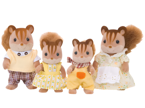 Calico Critters Walnut Squirrel Family