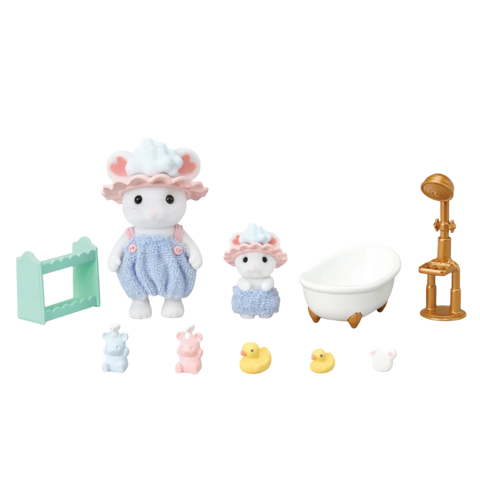Calico Critters Bathtime Bubble Siblings