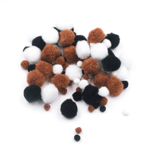 Pom Pom Balls in Asstd. Colors & Sizes, 100-ct