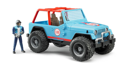 Bruder Jeep Cross Country racer blue with driver