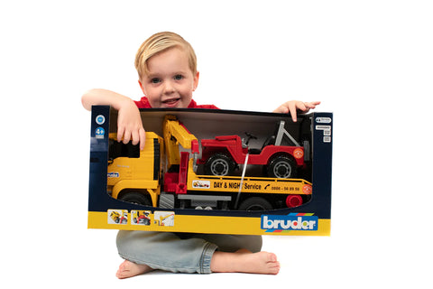 Bruder MAN TGA Tow Truck with Cross Country Vehicle