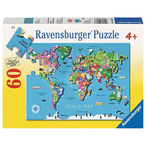 Ravensburger World Map 60 Pc Puzzle