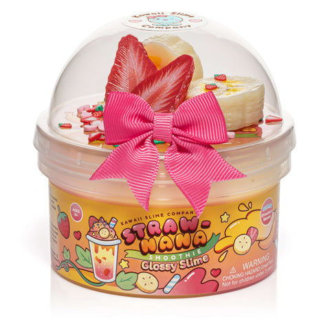 The Kawaii Company Straw-nana Smoothie Glossy Signature Domeª Slime