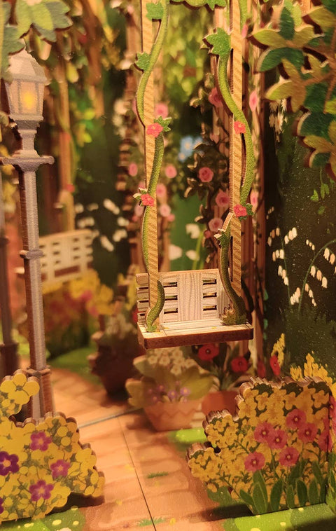 Hands Craft DIY Miniature House Book Nook Kit: Secret Garden