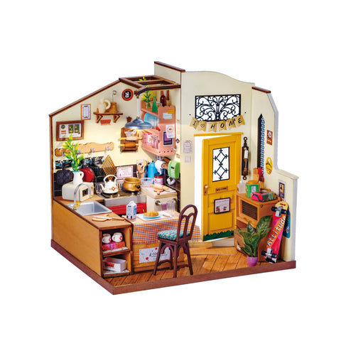 DIY Miniature House Kit: Cozy Kitchen