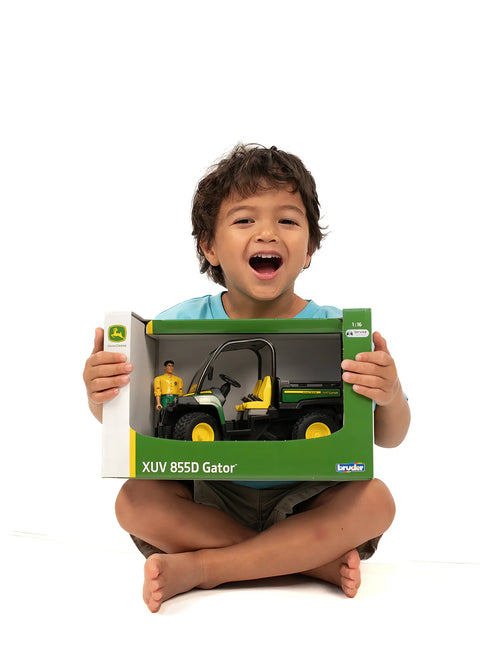 Bruder John Deere Gator XUV 855D with driver