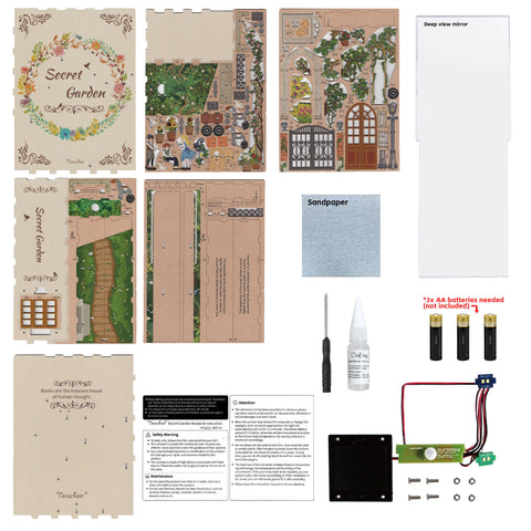 Hands Craft DIY Miniature House Book Nook Kit: Secret Garden