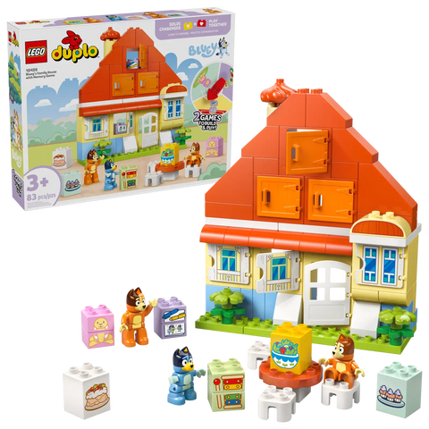 LEGO DUPLO Bluey Bluey's Family House with Memory Game 10459