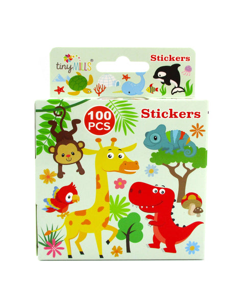 Tiny Mills Animal Stickers 100 Stickers/Dispenser